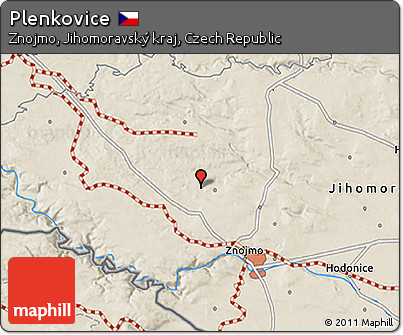 Shaded Relief 3D Map of Plenkovice