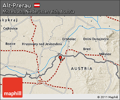 Shaded Relief 3D Map of Alt-Prerau