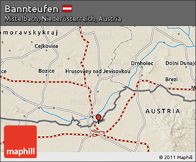 Shaded Relief 3D Map of Bannteufen