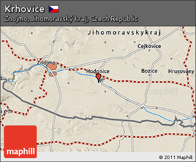 Shaded Relief 3D Map of Krhovice