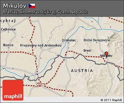 Shaded Relief 3D Map of Mikulov