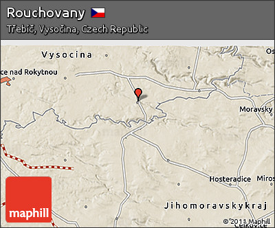 Shaded Relief 3D Map of Rouchovany