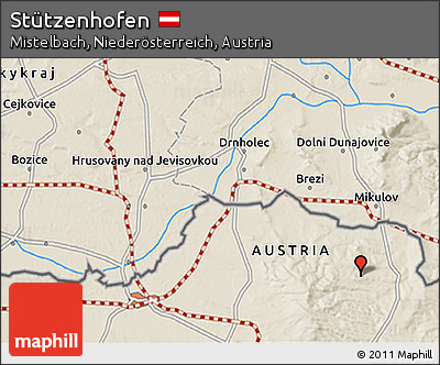 Shaded Relief 3D Map of Stützenhofen