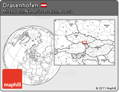 Blank Location Map of Drasenhofen