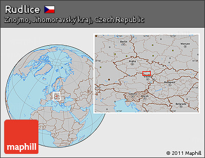 Gray Location Map of Rudlice