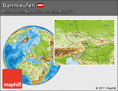 Physical Location Map of Bannteufen