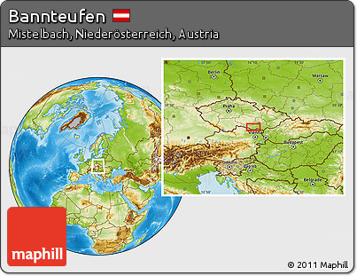Physical Location Map of Bannteufen