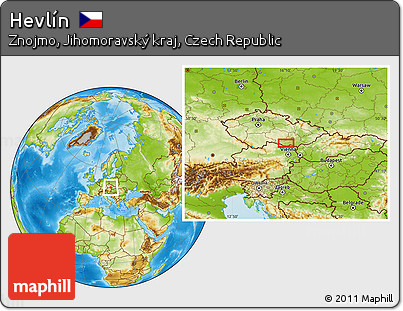 Physical Location Map of Hevlín