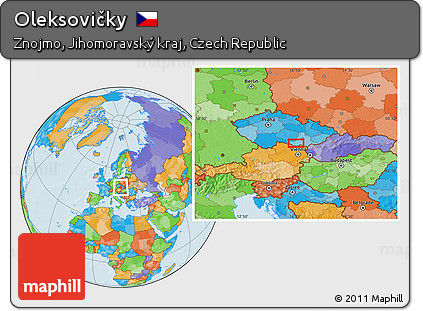 Political Location Map of Oleksovičky
