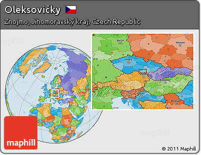 Political Location Map of Oleksovičky