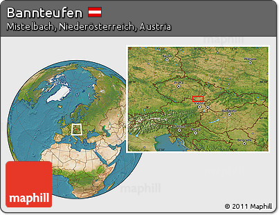 Satellite Location Map of Bannteufen