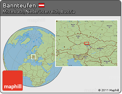 Savanna Style Location Map of Bannteufen