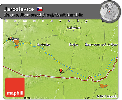 Physical Map of Jaroslavice