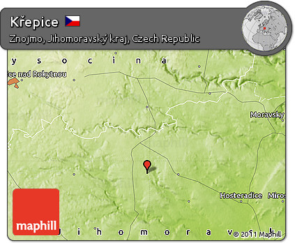 Physical Map of Křepice