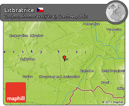 Physical Map of Litbratřice