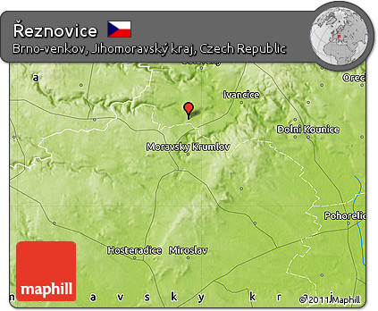 Physical Map of Řeznovice