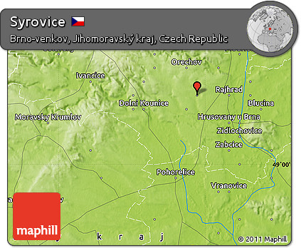 Physical Map of Syrovice