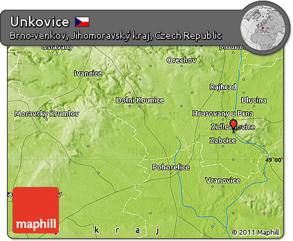 Physical Map of Unkovice