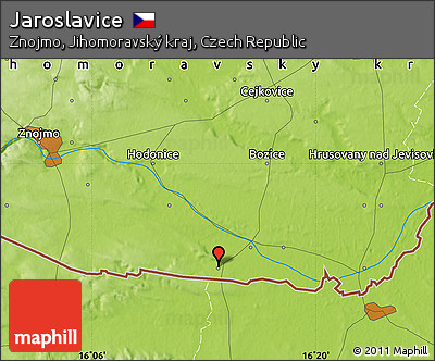 Physical Map of Jaroslavice
