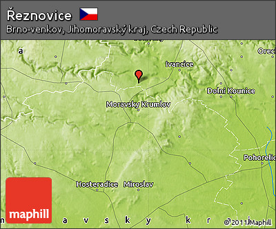Physical Map of Řeznovice