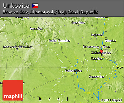 Physical Map of Unkovice