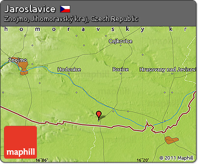 Physical Map of Jaroslavice