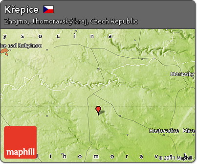 Physical Map of Křepice