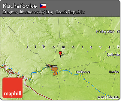 Physical Map of Kuchařovice