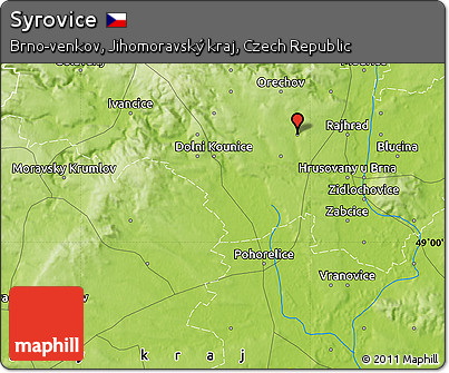 Physical Map of Syrovice