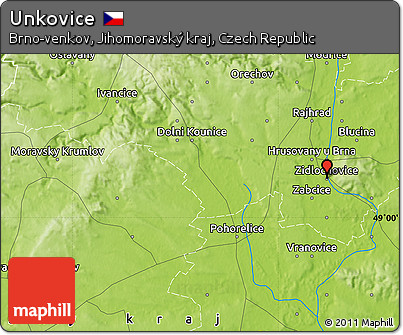 Physical Map of Unkovice
