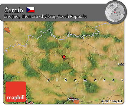 Satellite Map of Černín
