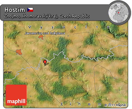 Satellite Map of Hostim