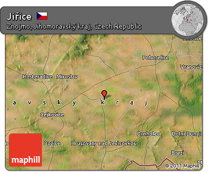 Satellite Map of Jiřice