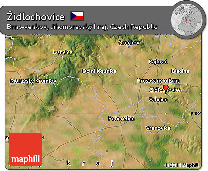 Satellite Map of Židlochovice