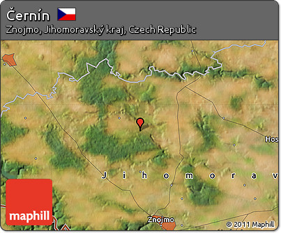 Satellite Map of Černín