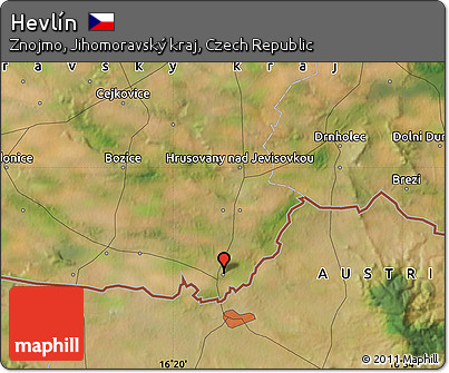 Satellite Map of Hevlín