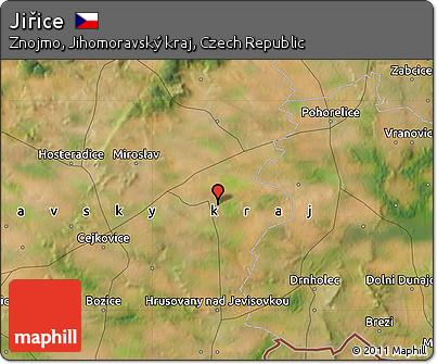 Satellite Map of Jiřice