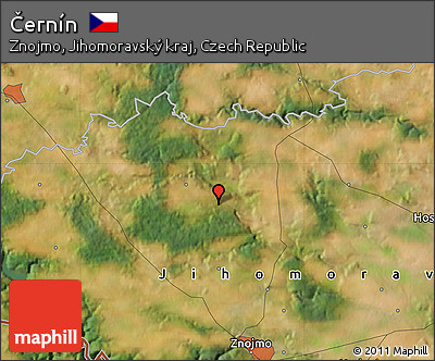 Satellite Map of Černín