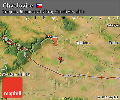 Satellite Map of Chvalovice