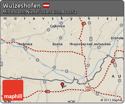 Shaded Relief Map of Wulzeshofen