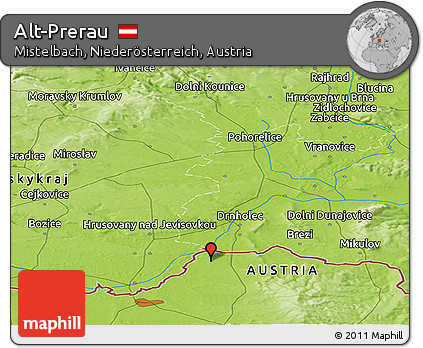 Physical Panoramic Map of Alt-Prerau