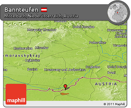 Physical Panoramic Map of Bannteufen