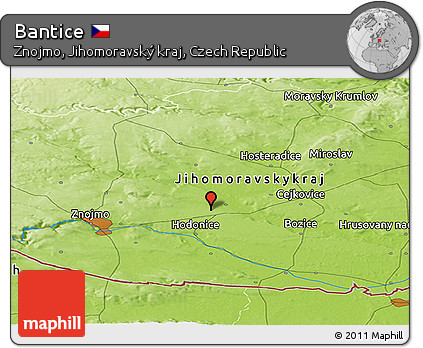 Physical Panoramic Map of Bantice