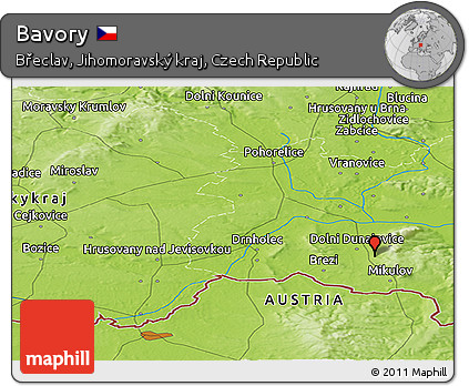 Physical Panoramic Map of Bavory