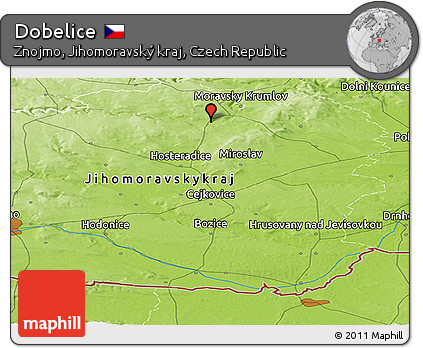 Physical Panoramic Map of Dobelice