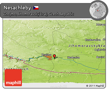 Physical Panoramic Map of Nesachleby