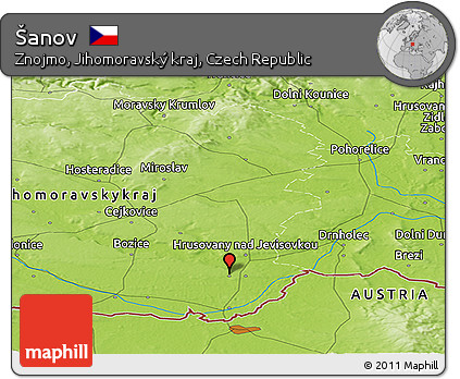 Physical Panoramic Map of Šanov
