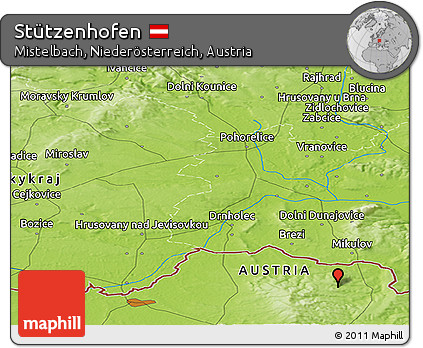 Physical Panoramic Map of Stützenhofen