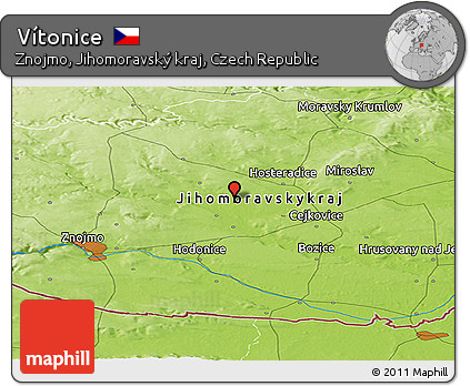 Physical Panoramic Map of Vítonice