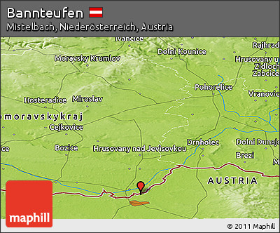 Physical Panoramic Map of Bannteufen